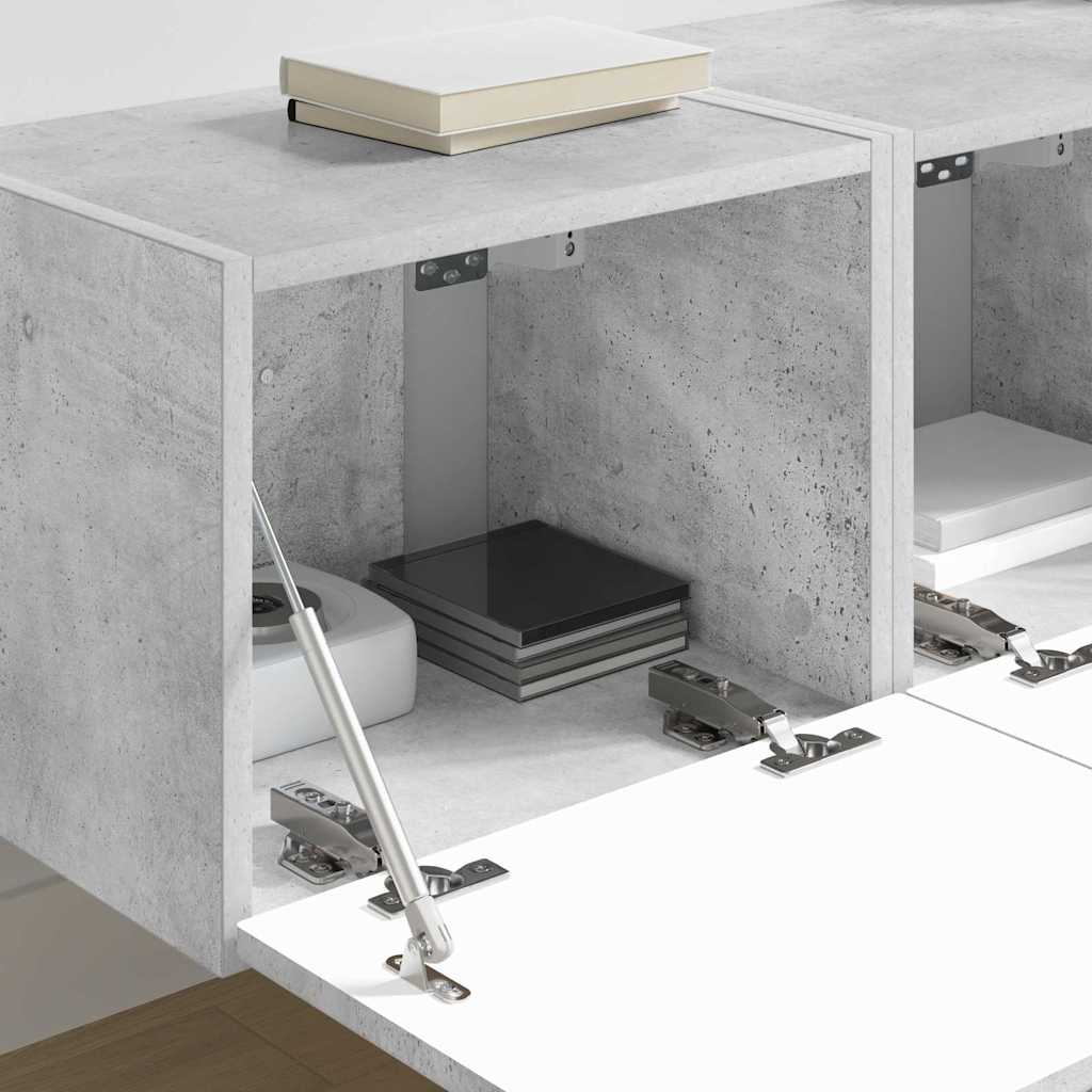 Tv Wall Cabinet 2 Pcs Beton Kompozitní Dřevo
