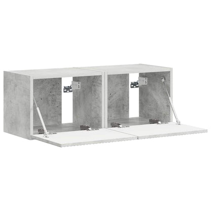 Tv Wall Cabinet 2 Pcs Beton Kompozitní Dřevo