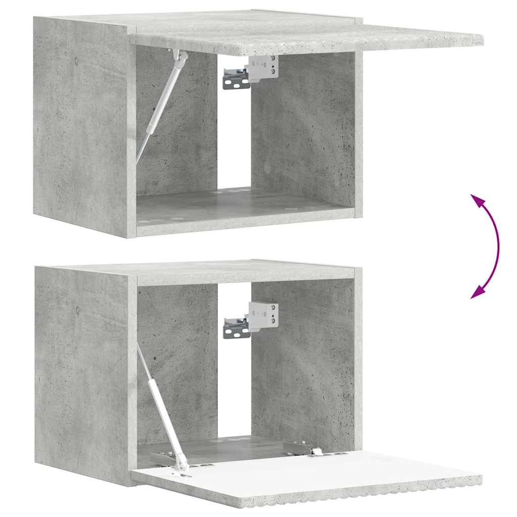 Tv Wall Cabinet 2 Pcs Beton Kompozitní Dřevo