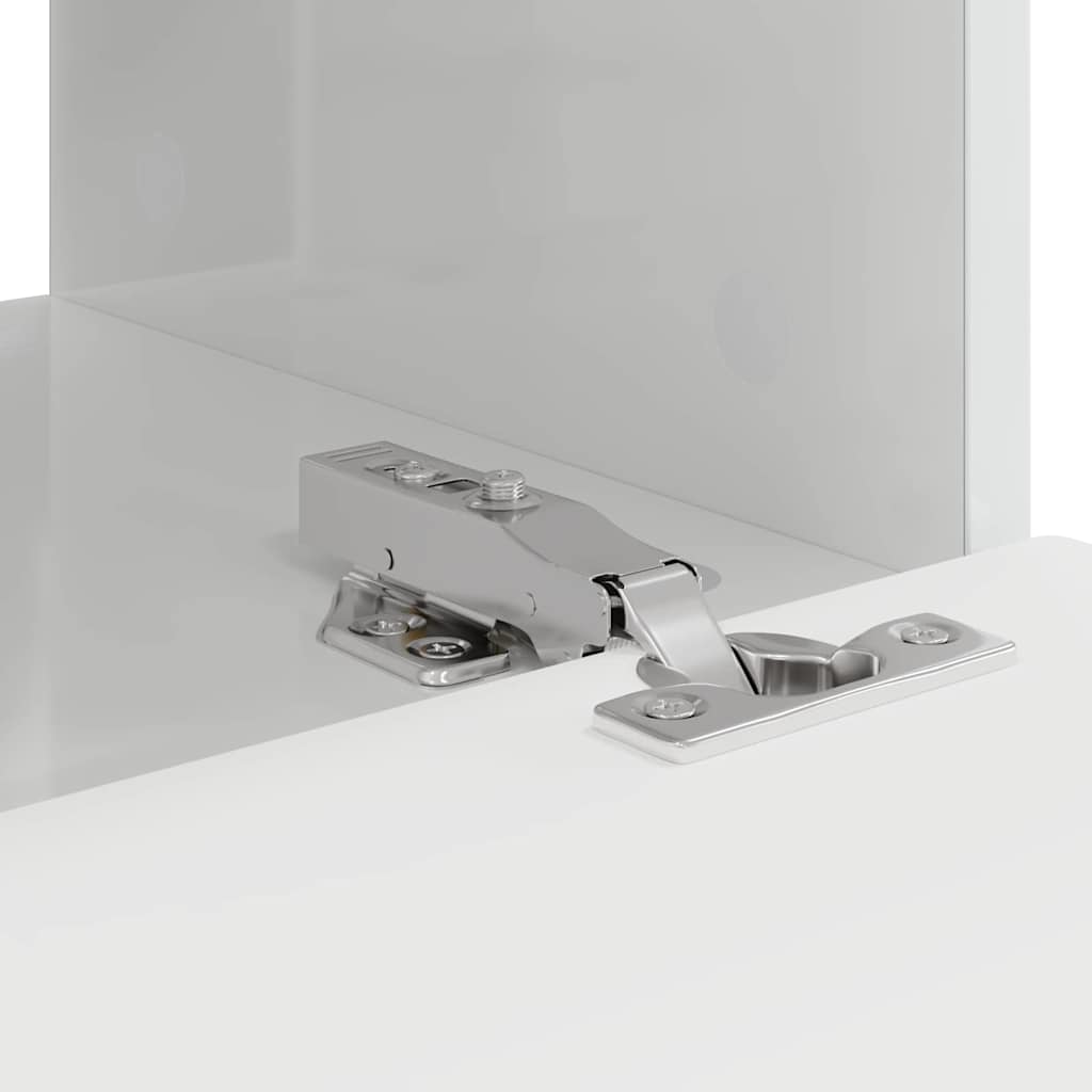 Tv Wall Cabinet 2 Pcs Lesklá Bílá Kompozitní Dřevo
