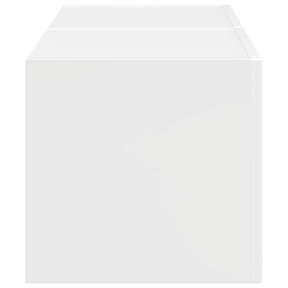 Tv Wall Cabinet 2 Pcs Lesklá Bílá Kompozitní Dřevo