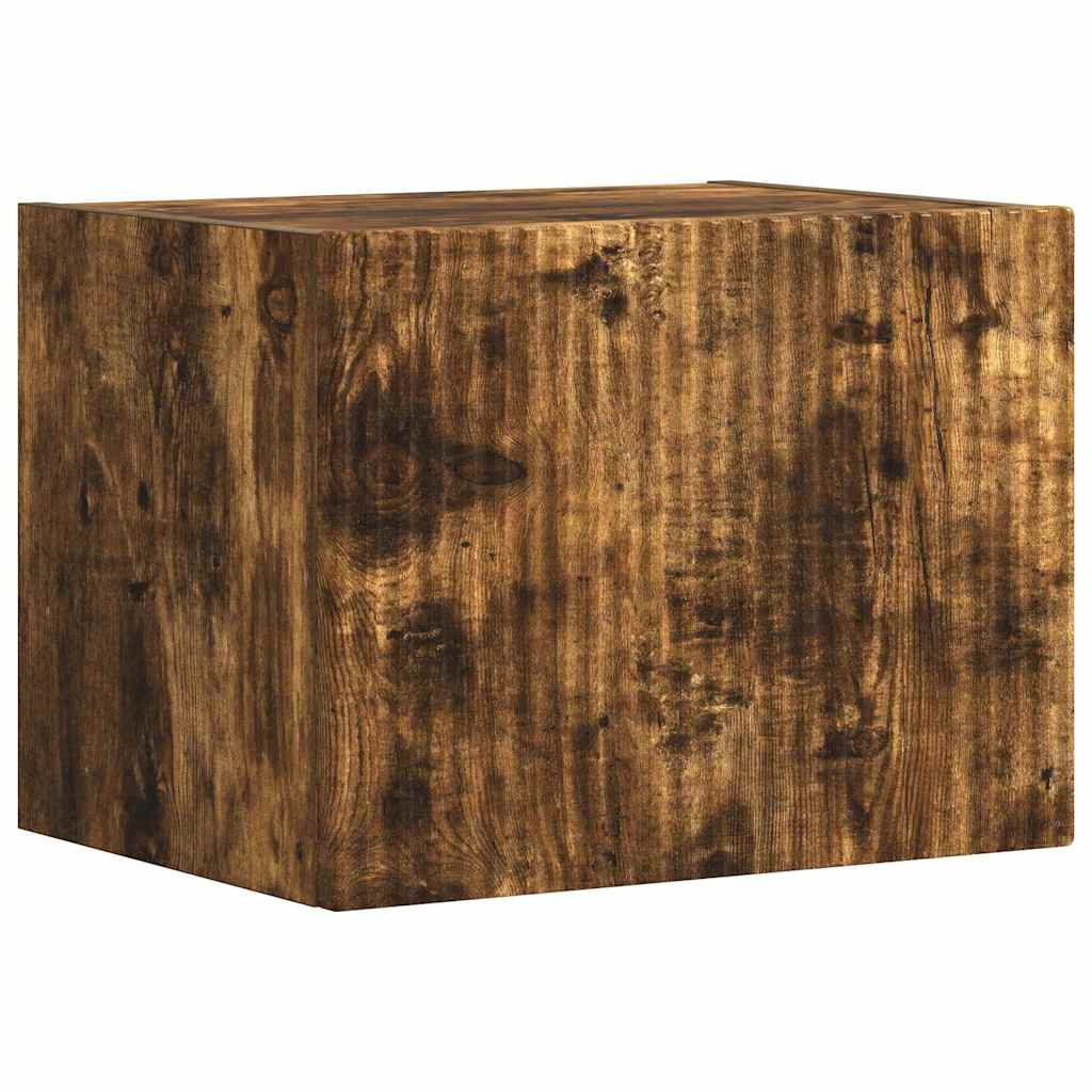 Tv Wall Cabinet 39 X 31 X 29,5 Cm Kouřový Dub Kompozitní Dřevo