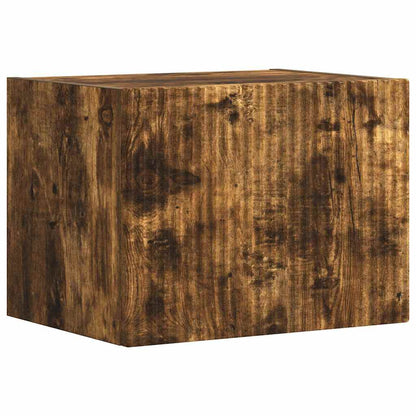 Tv Wall Cabinet 39 X 31 X 29,5 Cm Kouřový Dub Kompozitní Dřevo