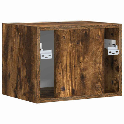 Tv Wall Cabinet 39 X 31 X 29,5 Cm Kouřový Dub Kompozitní Dřevo