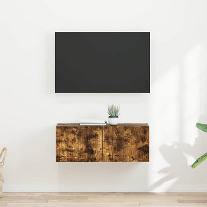 Tv Wall Cabinet 2 Pcs Kouřový Dub Kompozitní Dřevo