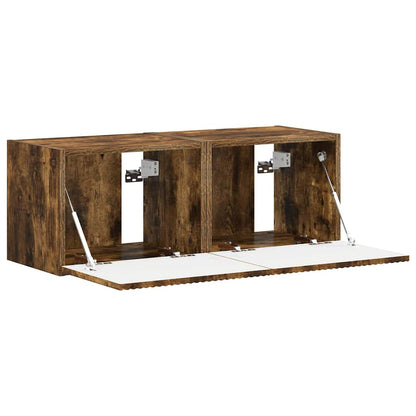 Tv Wall Cabinet 2 Pcs Kouřový Dub Kompozitní Dřevo