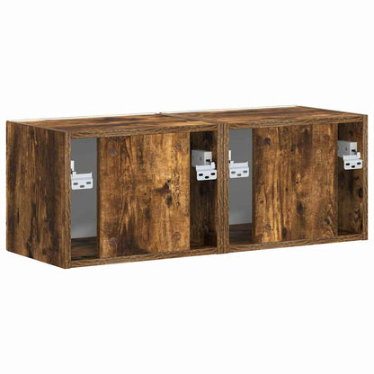 Tv Wall Cabinet 2 Pcs Kouřový Dub Kompozitní Dřevo