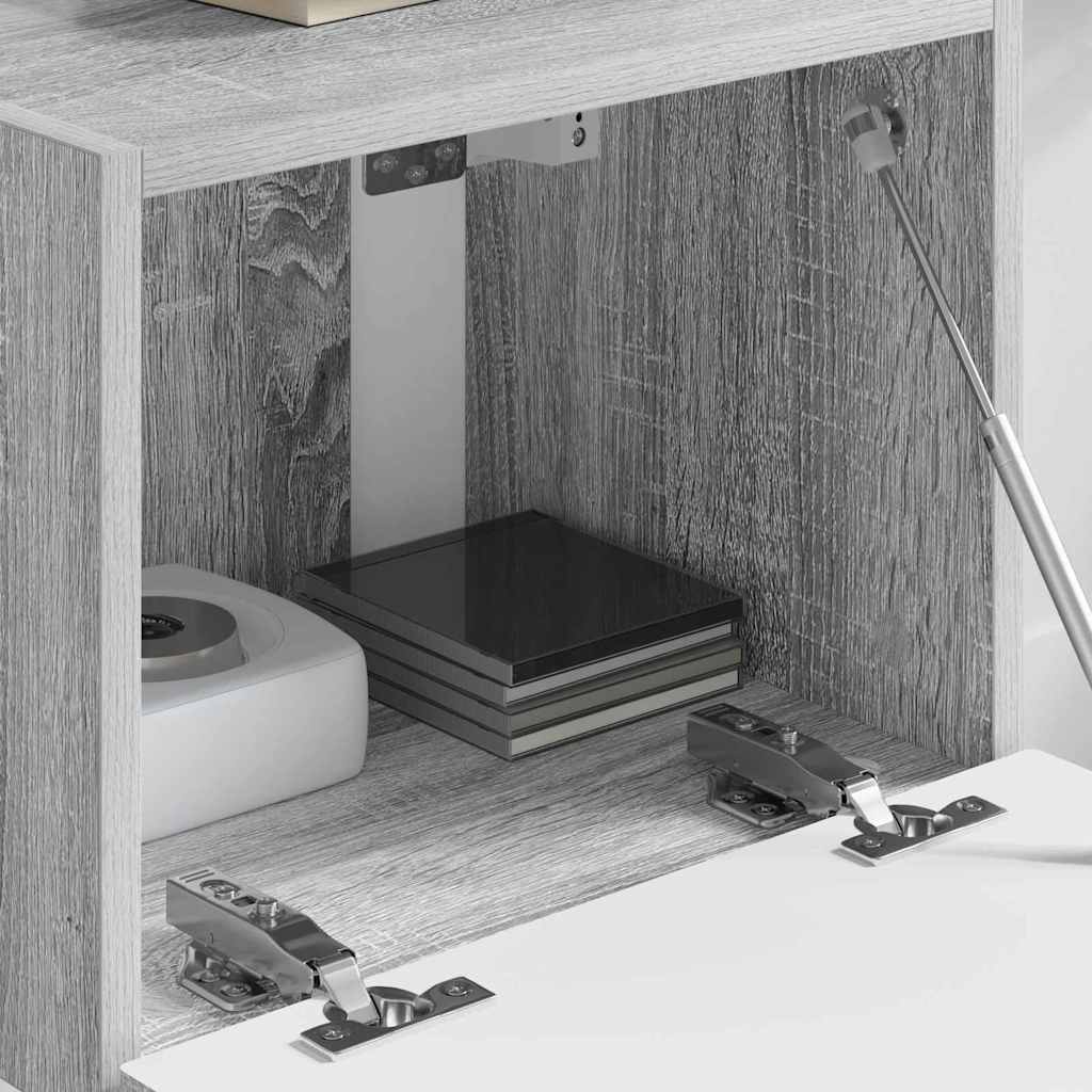 Tv Wall Cabinet 39 X 31 X 29,5 Cm Šedá Sonoma Kompozitní Dřevo
