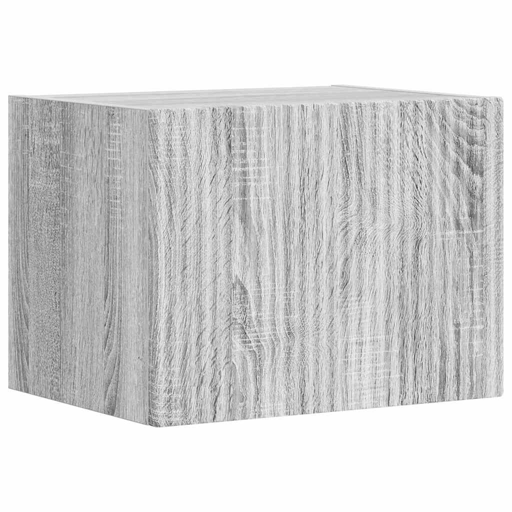 Tv Wall Cabinet 39 X 31 X 29,5 Cm Šedá Sonoma Kompozitní Dřevo
