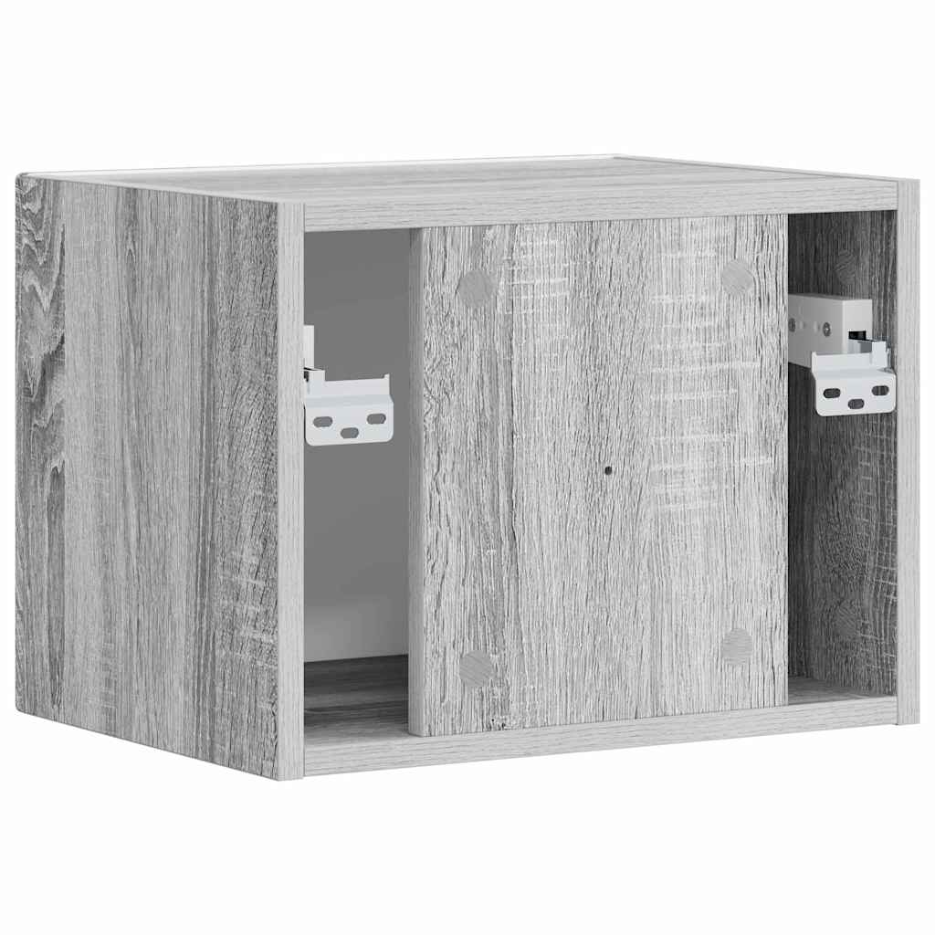 Tv Wall Cabinet 39 X 31 X 29,5 Cm Šedá Sonoma Kompozitní Dřevo