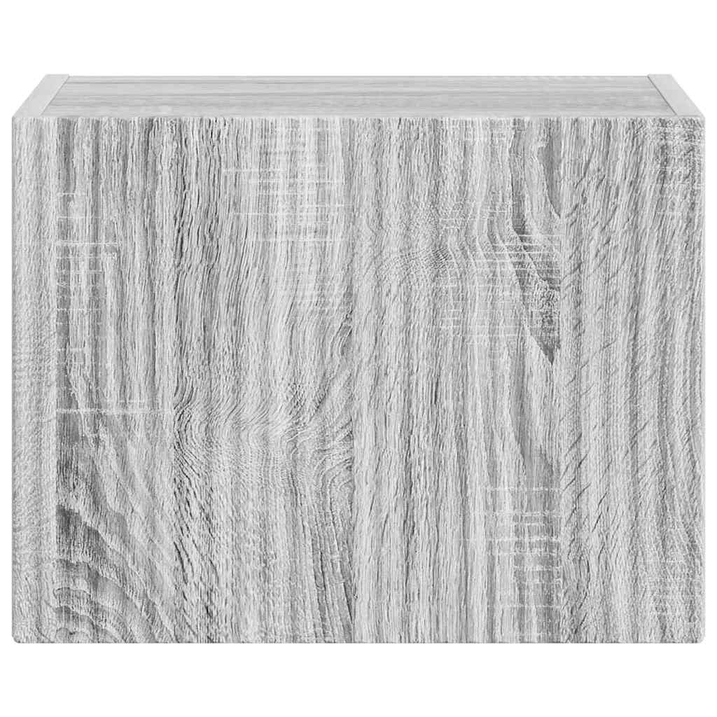 Tv Wall Cabinet 39 X 31 X 29,5 Cm Šedá Sonoma Kompozitní Dřevo