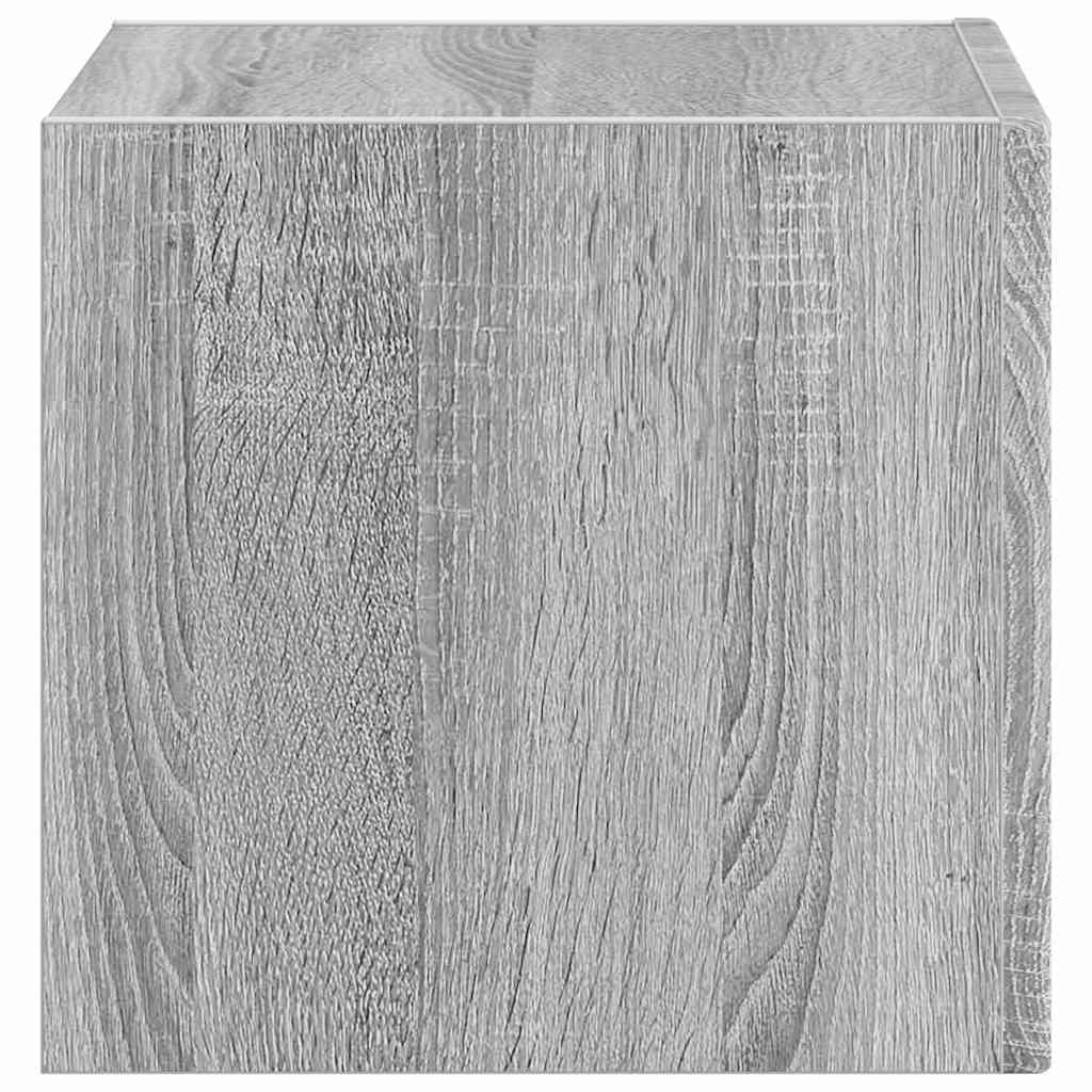 Tv Wall Cabinet 39 X 31 X 29,5 Cm Šedá Sonoma Kompozitní Dřevo