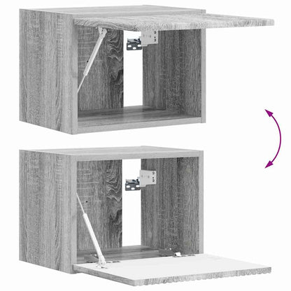 Tv Wall Cabinet 2 Pcs Šedá Sonoma Kompozitní Dřevo