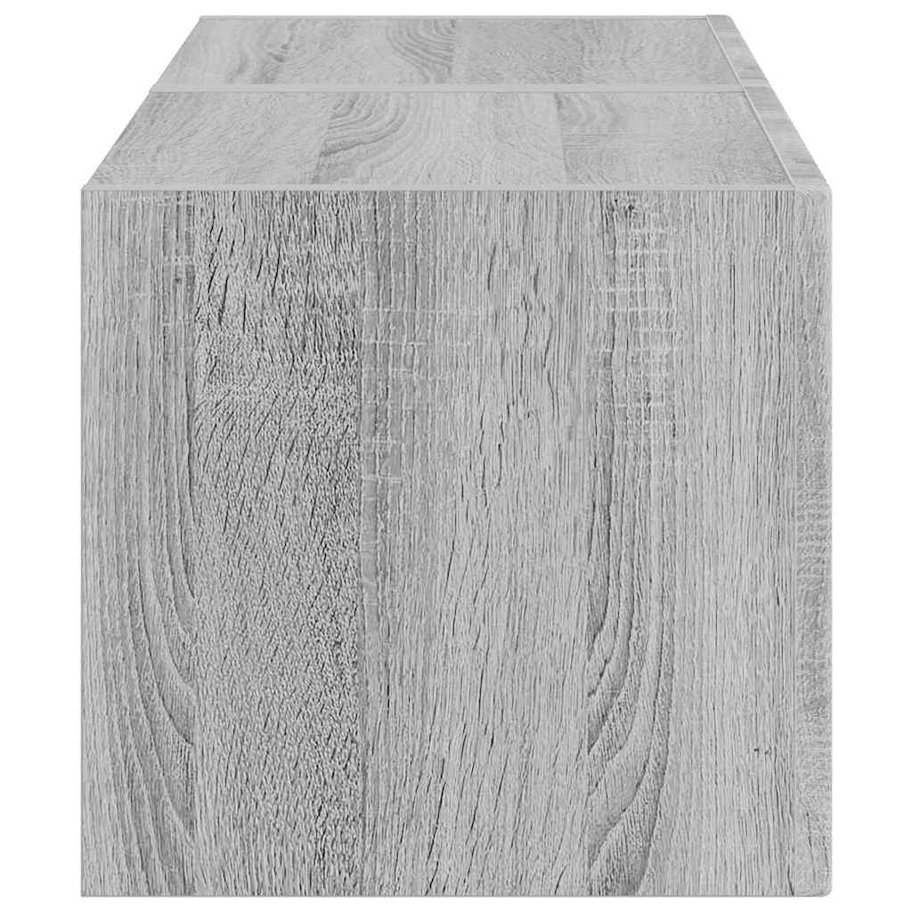 Tv Wall Cabinet 2 Pcs Šedá Sonoma Kompozitní Dřevo