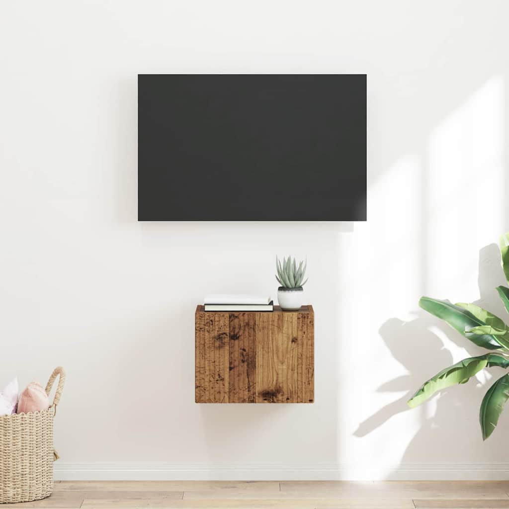 Tv Wall Cabinet 39 X 31 X 29,5 Cm Staré Dřevo Kompozitní Dřevo