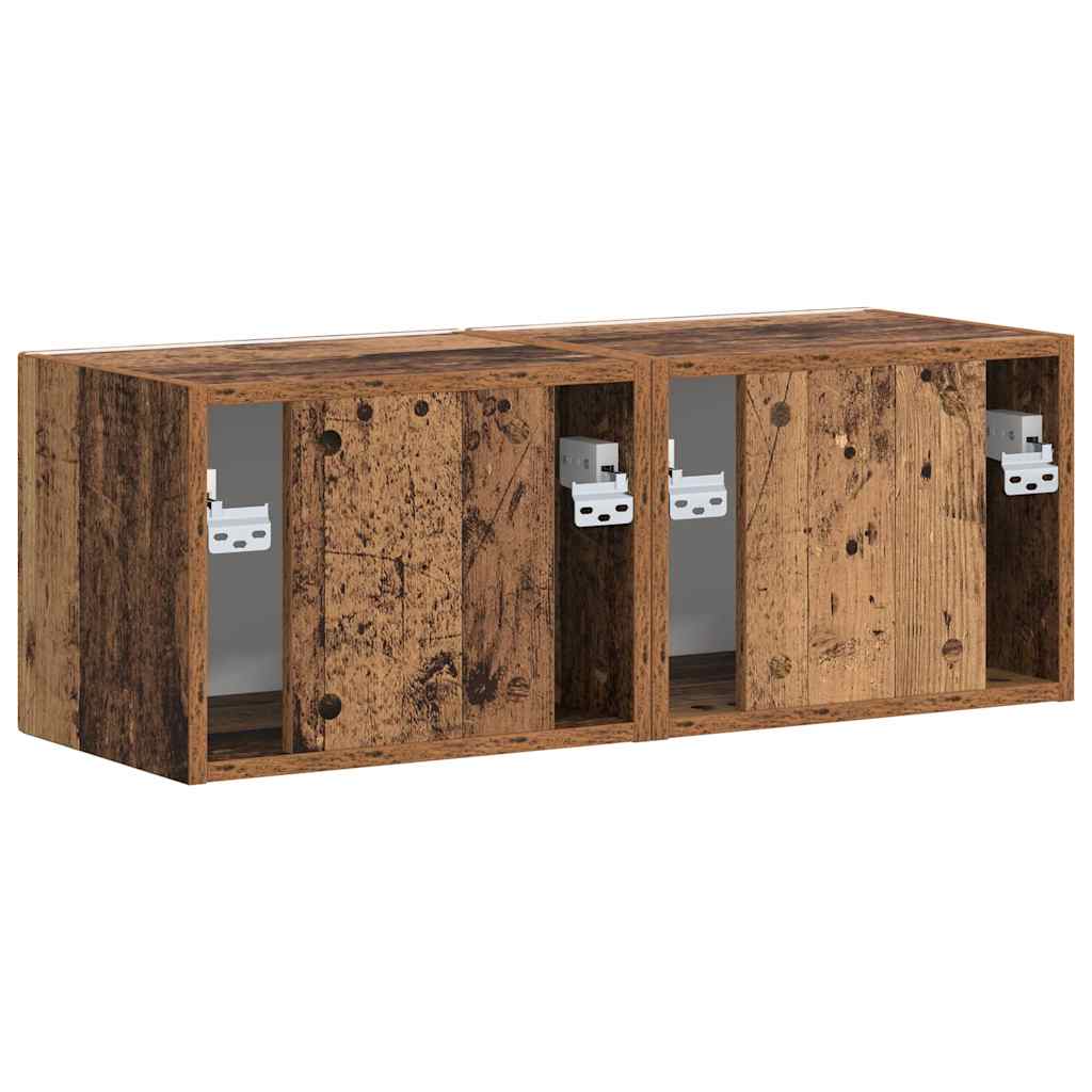 Tv Wall Cabinet 2 Pcs Staré Dřevo Kompozitní Dřevo