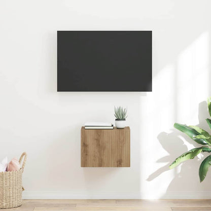 Tv Wall Cabinet 39 X 31 X 29,5 Cm Umělecký Dub Kompozitní Dřevo