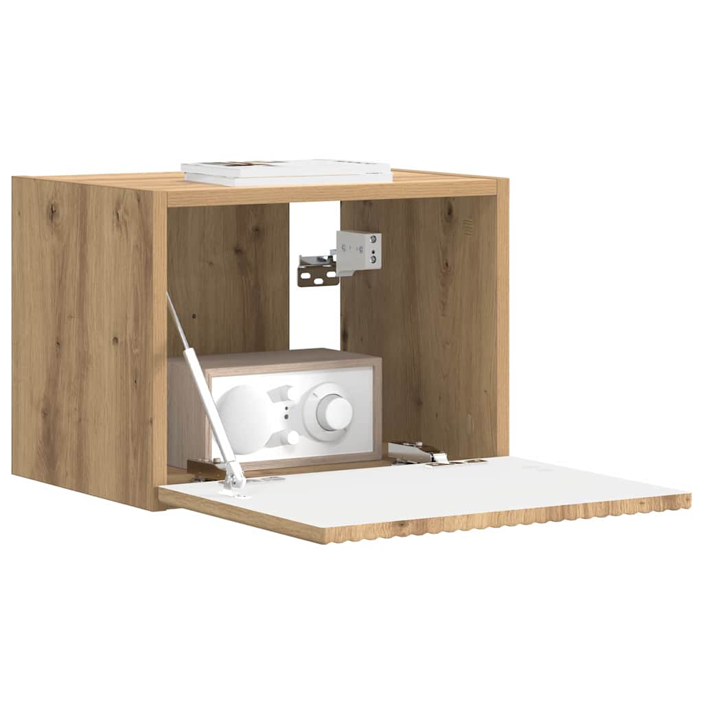 Tv Wall Cabinet 39 X 31 X 29,5 Cm Umělecký Dub Kompozitní Dřevo