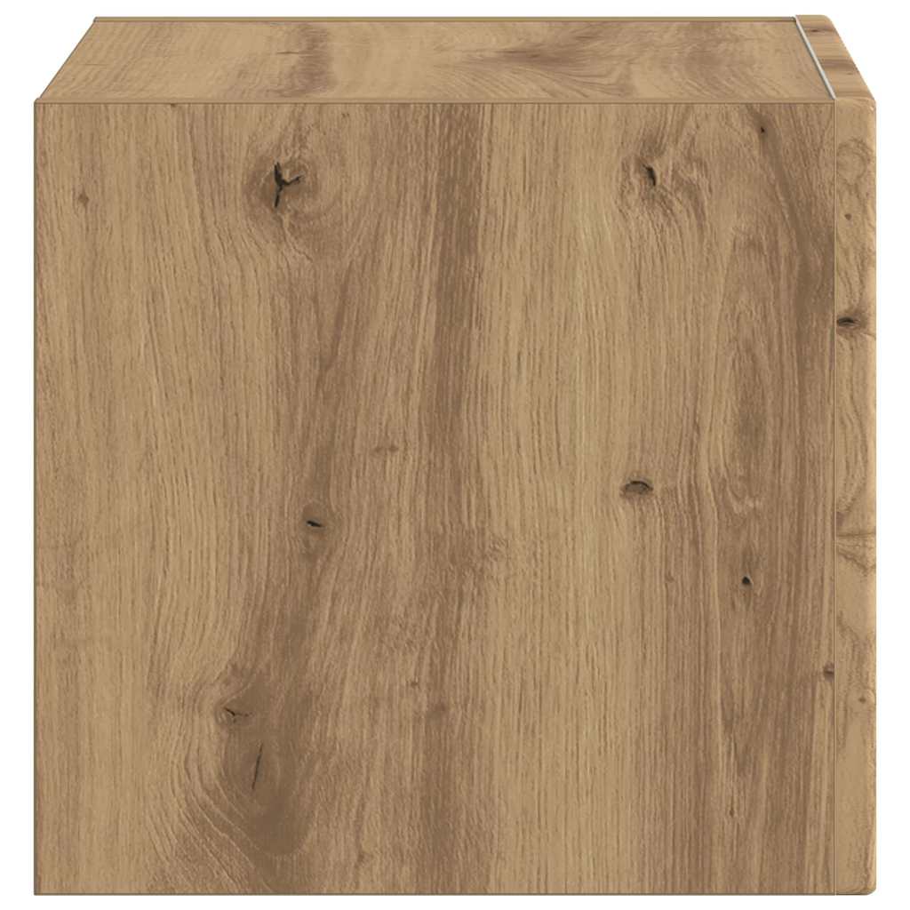 Tv Wall Cabinet 39 X 31 X 29,5 Cm Umělecký Dub Kompozitní Dřevo