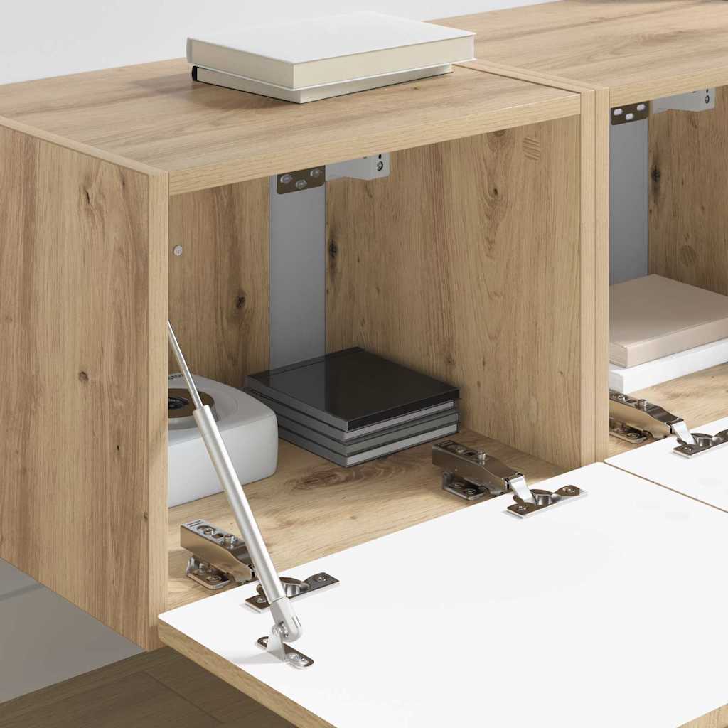 Tv Wall Cabinet 2 Pcs Umělecký Dub Kompozitní Dřevo