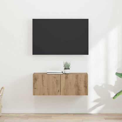Tv Wall Cabinet 2 Pcs Umělecký Dub Kompozitní Dřevo
