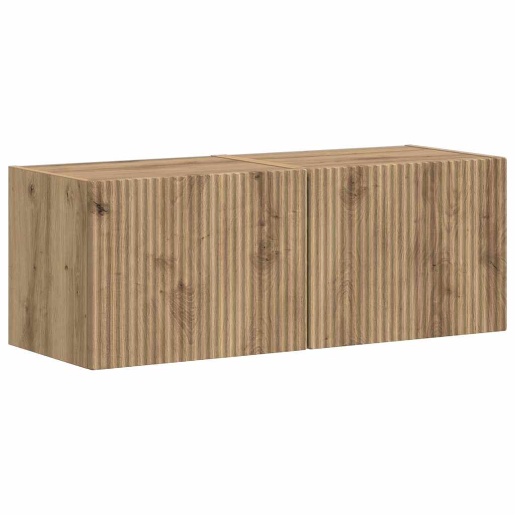 Tv Wall Cabinet 2 Pcs Umělecký Dub Kompozitní Dřevo
