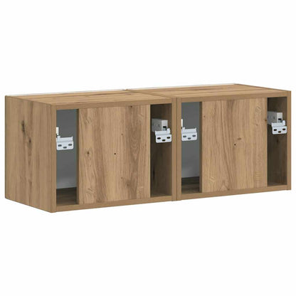 Tv Wall Cabinet 2 Pcs Umělecký Dub Kompozitní Dřevo
