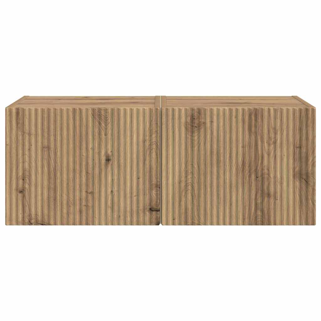Tv Wall Cabinet 2 Pcs Umělecký Dub Kompozitní Dřevo