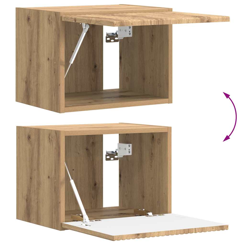 Tv Wall Cabinet 2 Pcs Umělecký Dub Kompozitní Dřevo