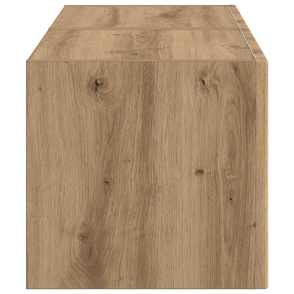 Tv Wall Cabinet 2 Pcs Umělecký Dub Kompozitní Dřevo