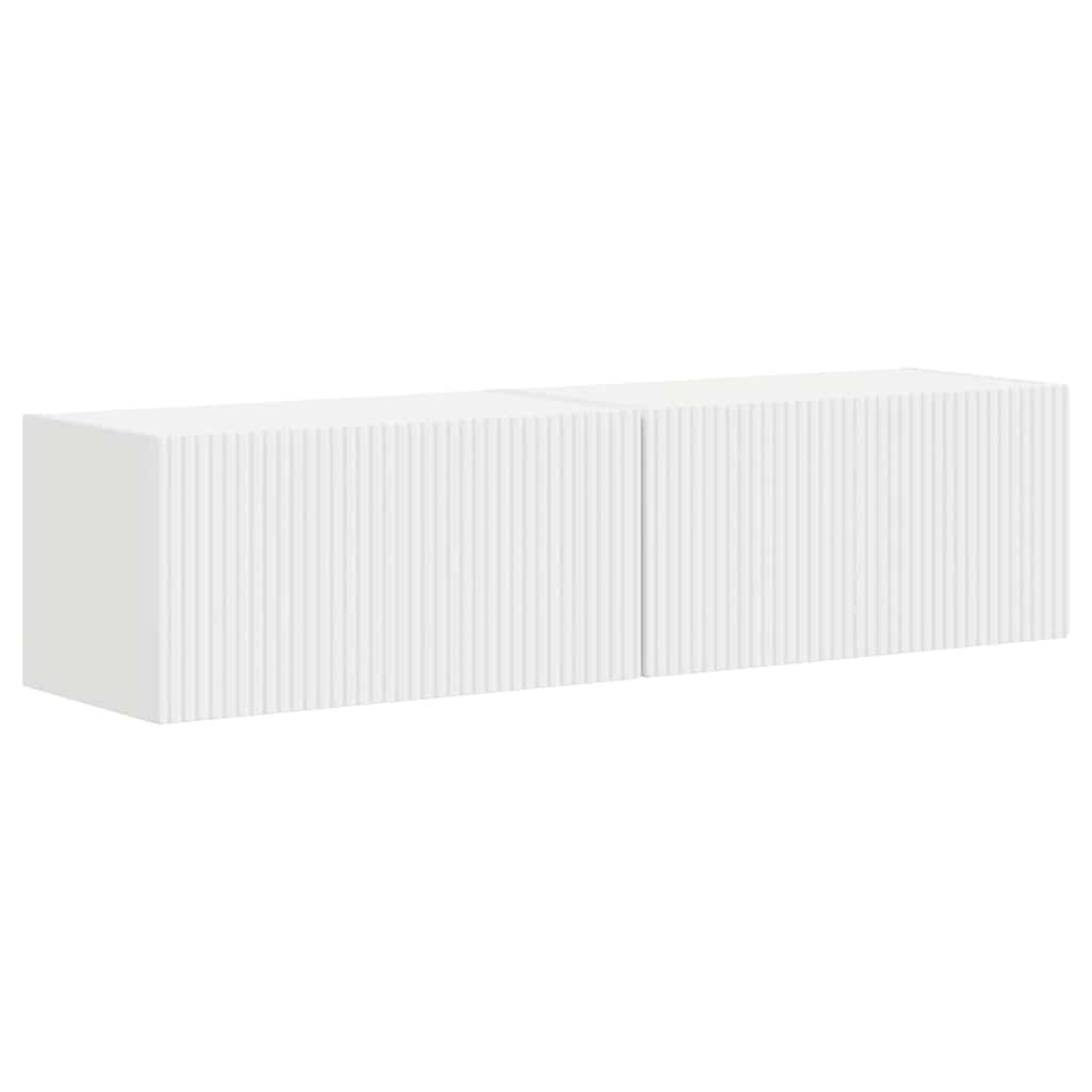 Tv Wall Cabinet 2 Pcs Bílá Kompozitní Dřevo