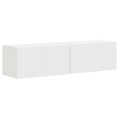 Tv Wall Cabinet 2 Pcs Bílá Kompozitní Dřevo