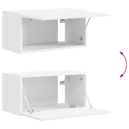 Tv Wall Cabinet 2 Pcs Bílá Kompozitní Dřevo