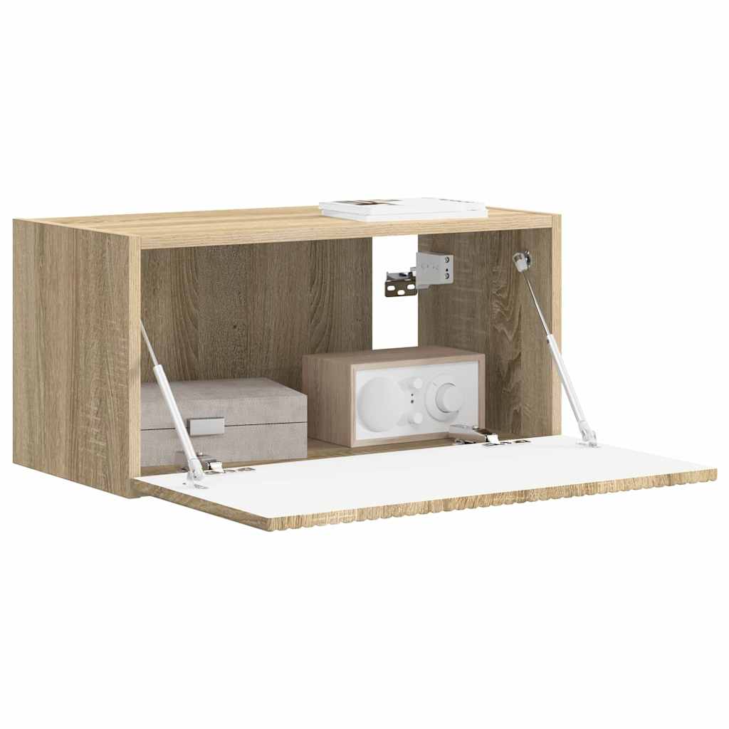 Tv Wall Cabinet 60 X 31 X 29,5 Cm Sonoma Kompozitní Dřevo
