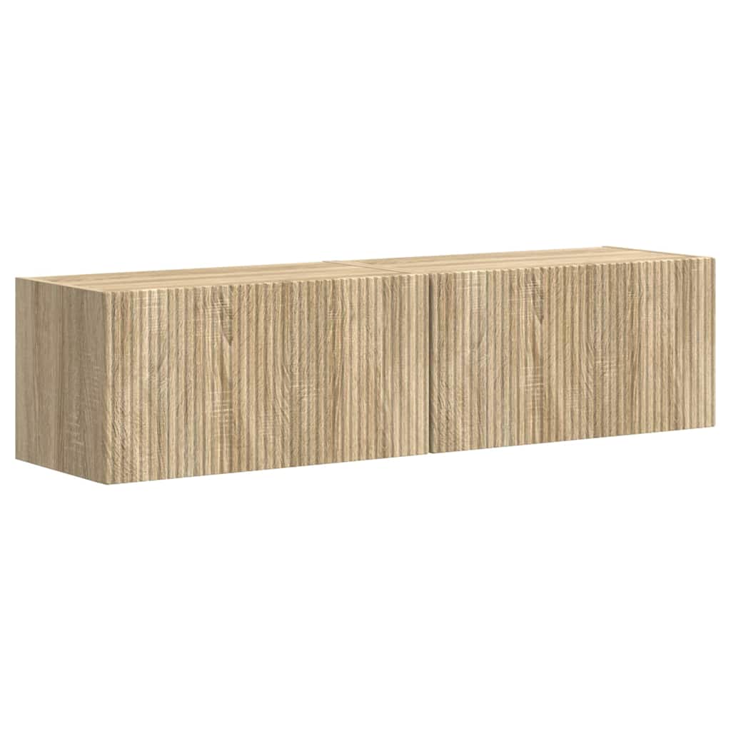 Tv Wall Cabinet 2 Pcs Sonoma Kompozitní Dřevo
