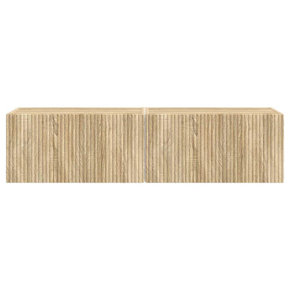 Tv Wall Cabinet 2 Pcs Sonoma Kompozitní Dřevo
