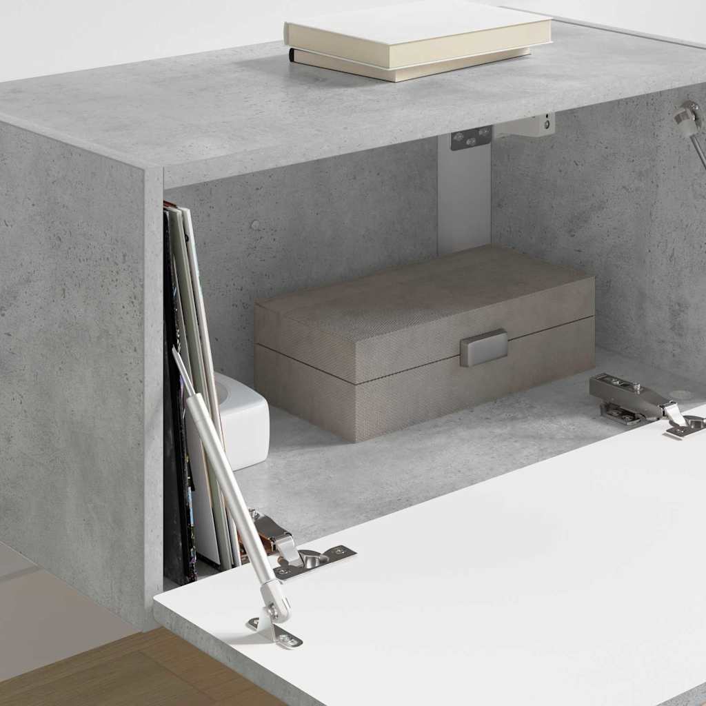 Tv Wall Cabinet 60 X 31 X 29,5 Cm Beton Kompozitní Dřevo