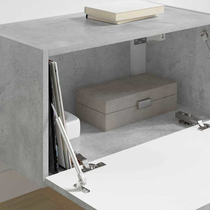 Tv Wall Cabinet 60 X 31 X 29,5 Cm Beton Kompozitní Dřevo