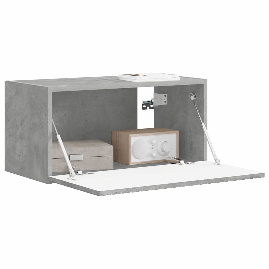 Tv Wall Cabinet 60 X 31 X 29,5 Cm Beton Kompozitní Dřevo