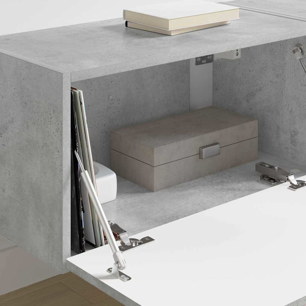 Tv Wall Cabinet 2 Pcs Beton Kompozitní Dřevo