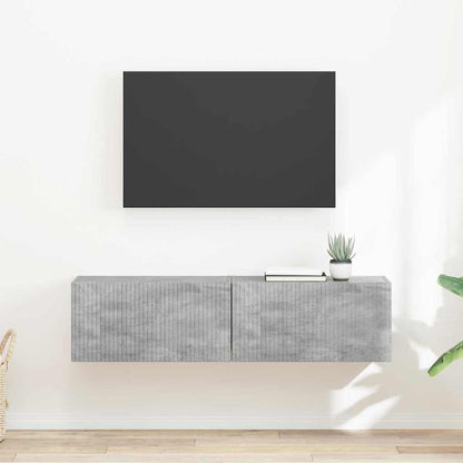 Tv Wall Cabinet 2 Pcs Beton Kompozitní Dřevo