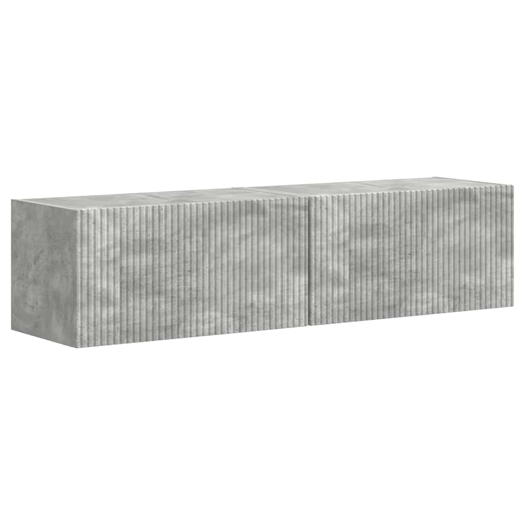 Tv Wall Cabinet 2 Pcs Beton Kompozitní Dřevo
