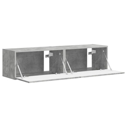 Tv Wall Cabinet 2 Pcs Beton Kompozitní Dřevo