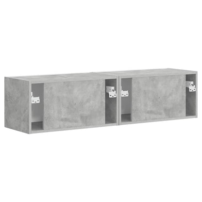 Tv Wall Cabinet 2 Pcs Beton Kompozitní Dřevo