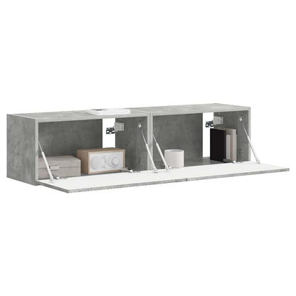 Tv Wall Cabinet 2 Pcs Beton Kompozitní Dřevo