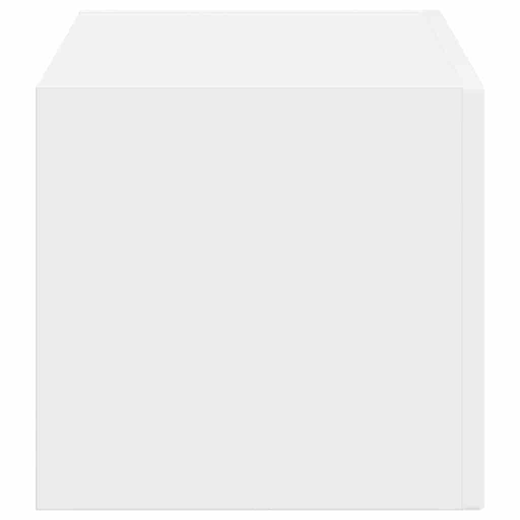 Tv Wall Cabinet 60 X 31 X 29,5 Cm Lesklá Bílá Kompozitní Dřevo
