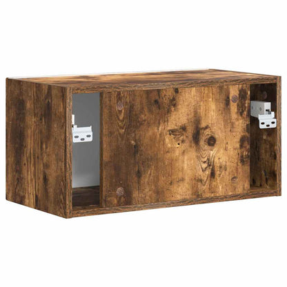 Tv Wall Cabinet 60 X 31 X 29,5 Cm Kouřový Dub Kompozitní Dřevo