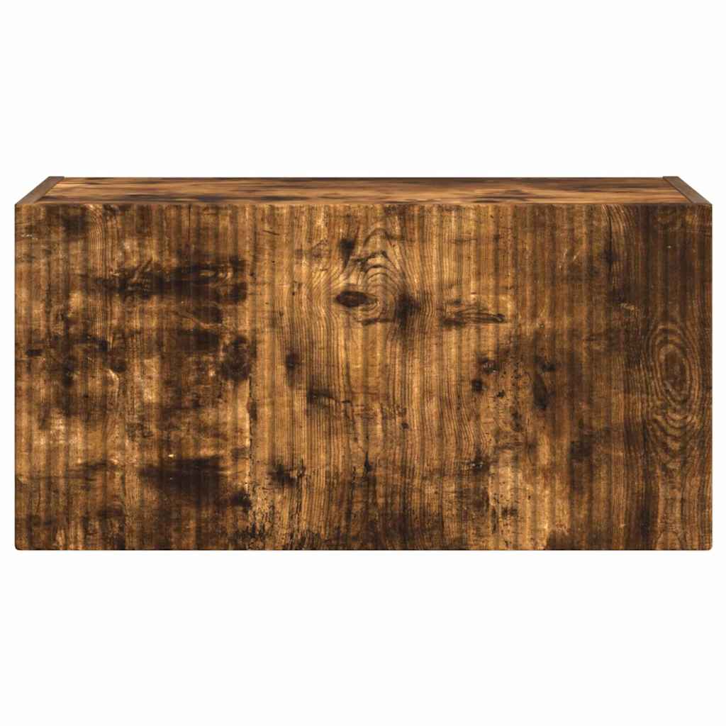 Tv Wall Cabinet 60 X 31 X 29,5 Cm Kouřový Dub Kompozitní Dřevo