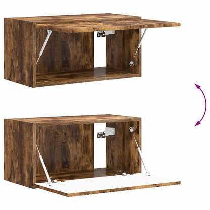 Tv Wall Cabinet 60 X 31 X 29,5 Cm Kouřový Dub Kompozitní Dřevo