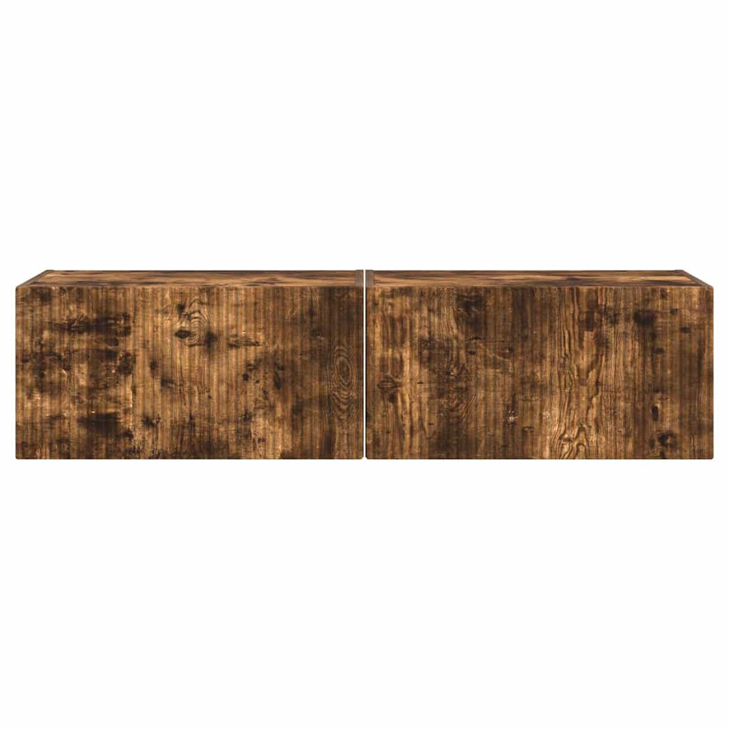Tv Wall Cabinet 2 Pcs Kouřový Dub Kompozitní Dřevo